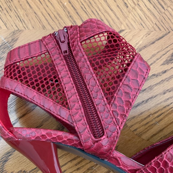 Red Snakeskin Heels - Picture 6 of 10
